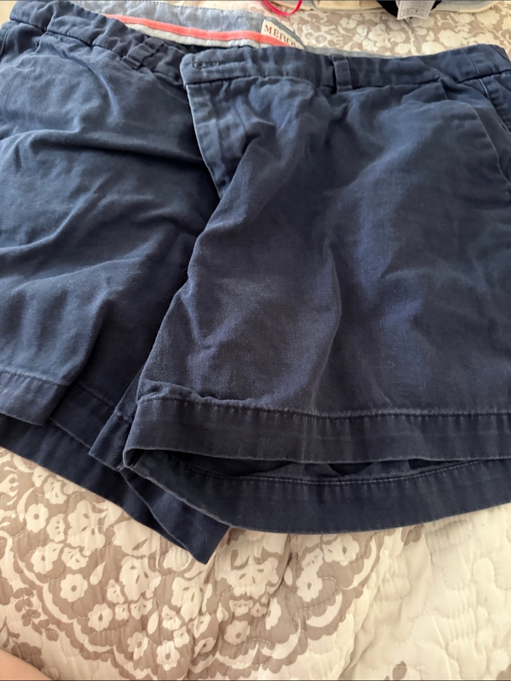 Merona Dark Navy Elastic-Waist Bermuda Shorts